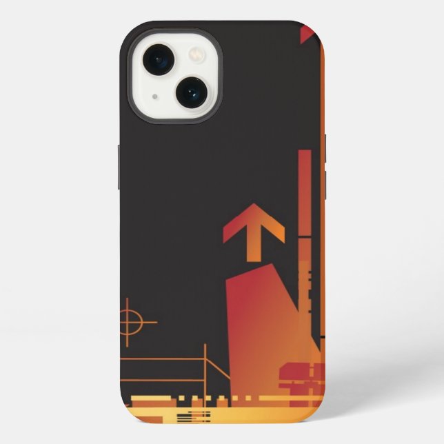 Technischer Halbtonhintergrund 2 iPhone Hülle (Rückseite)