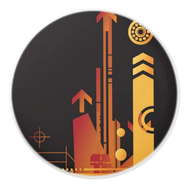 Technischer Halbtonhintergrund 2 Keramikknauf (Vorderseite)