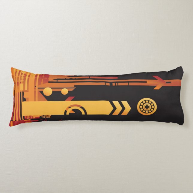 Technischer Halbtonhintergrund 2 Seitenschläferkissen (Vorderseite)