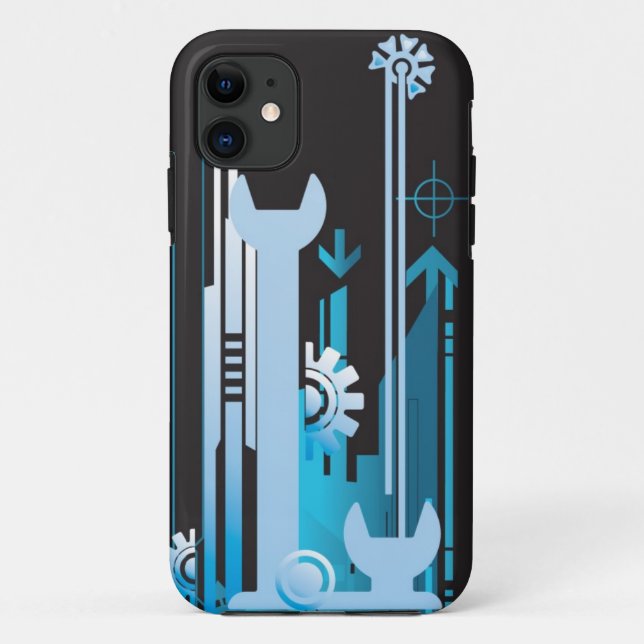 Technischer Halbtonhintergrund 3 Case-Mate iPhone Hülle (Rückseite)