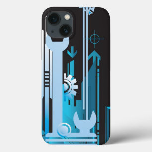 Technischer Halbtonhintergrund 3 Case-Mate iPhone Hülle