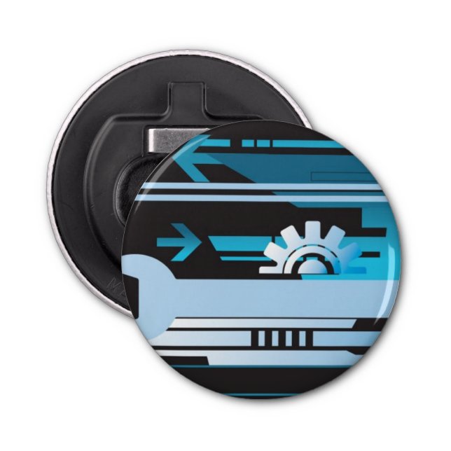 Technischer Halbtonhintergrund 3 Flaschenöffner (Vorderseite)