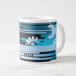 Technischer Halbtonhintergrund 3 Jumbo-Tasse