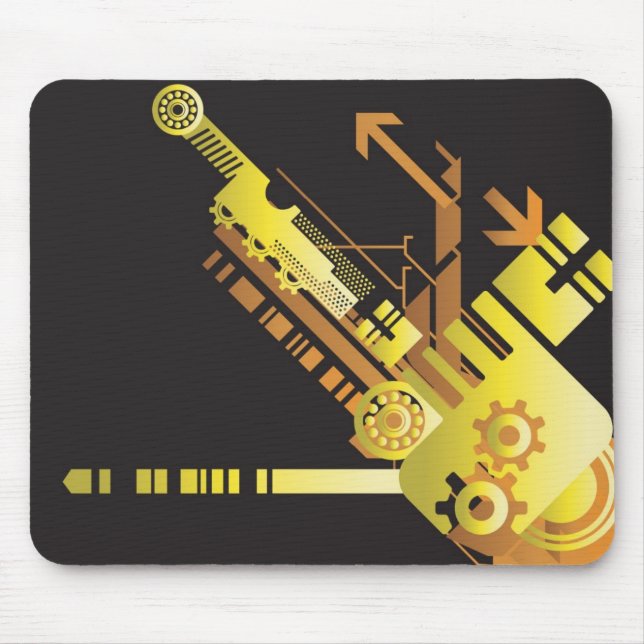 Technischer Halbtonhintergrund 5 Mousepad (Vorne)