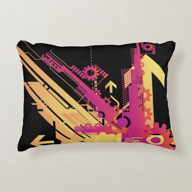 Technischer Halbtonhintergrund 7 Dekokissen (Vorderseite)