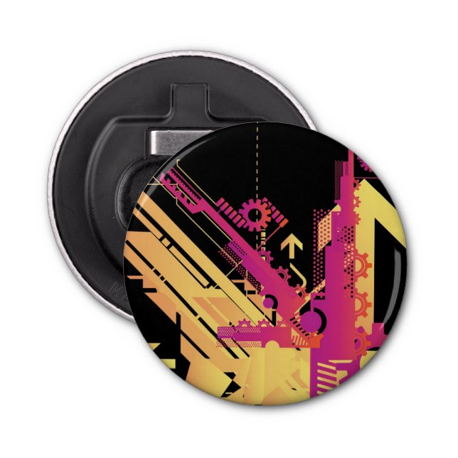 Technischer Halbtonhintergrund 7 Flaschenöffner (Vorderseite)