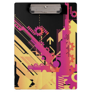 Technischer Halbtonhintergrund 7 Klemmbrett