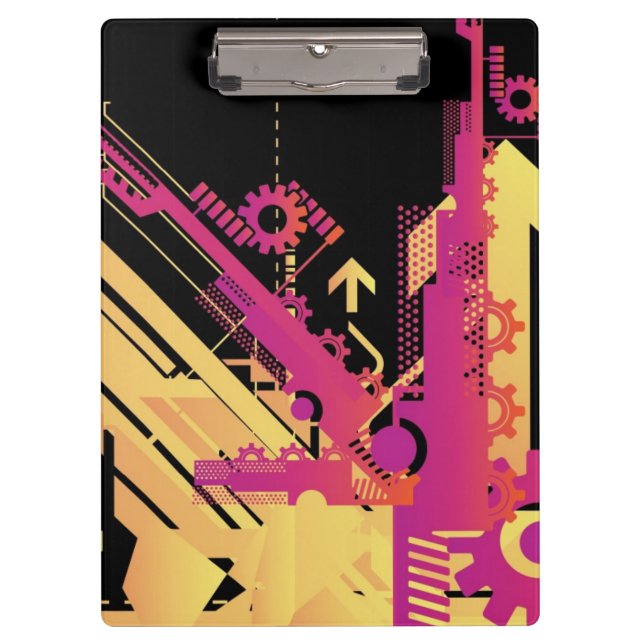 Technischer Halbtonhintergrund 7 Klemmbrett (Vorderseite)