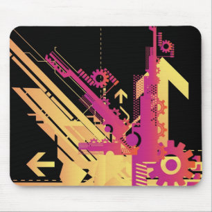 Technischer Halbtonhintergrund 7 Mousepad