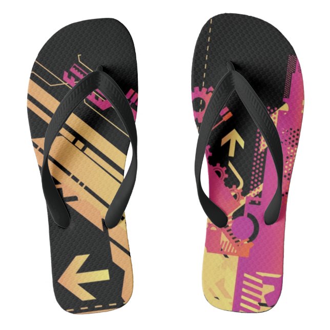 Technischer Halftone-Hintergrund 7 Flip Flops (Fußbett)
