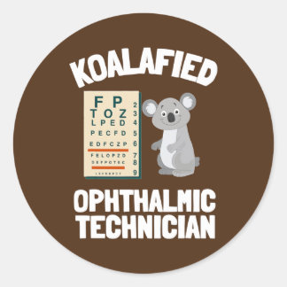 Technischer Optometrie und Optiker Runder Aufkleber
