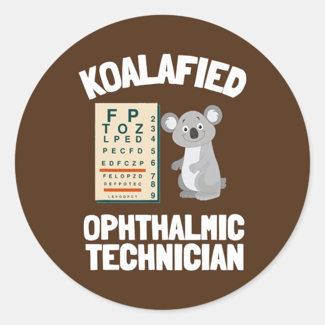 Technischer Optometrie und Optiker Runder Aufkleber (Vorderseite)