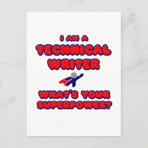 Technischer Schriftsteller .. Was ist deine Superm Postkarte