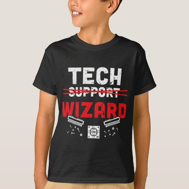 Technischer Support Assistent Helpdesk Men Compute T-Shirt (Vorderseite)