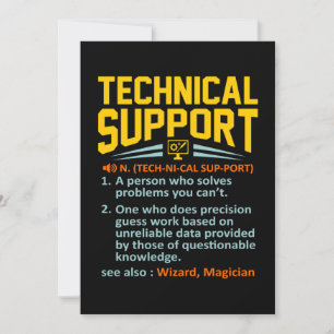 Technischer Support Definition Computer IT Dankeskarte
