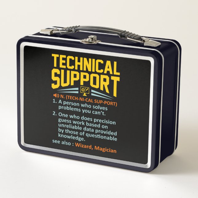 Technischer Support Definition Computer IT Metall Brotdose (Vorderseite)