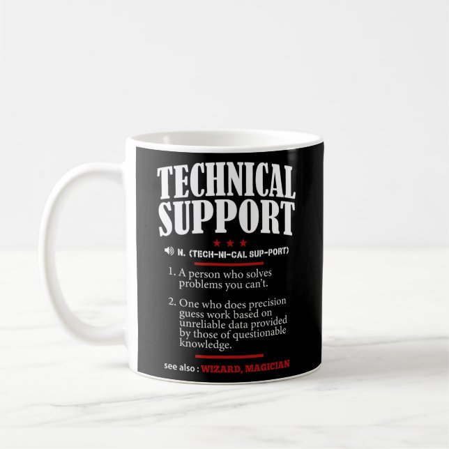 Technischer Support Definition Engineer Computer-N Kaffeetasse (Links)