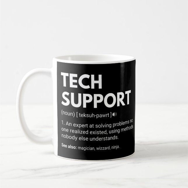 Technischer Support - Fantastische Arbeitsdefiniti Kaffeetasse (Links)