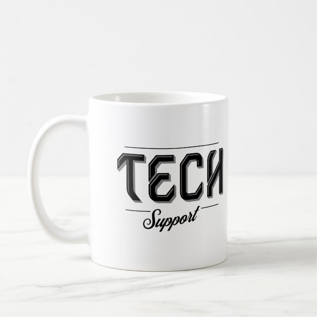 Technischer Support Funny Political Nerd IT Tech W Kaffeetasse (Links)