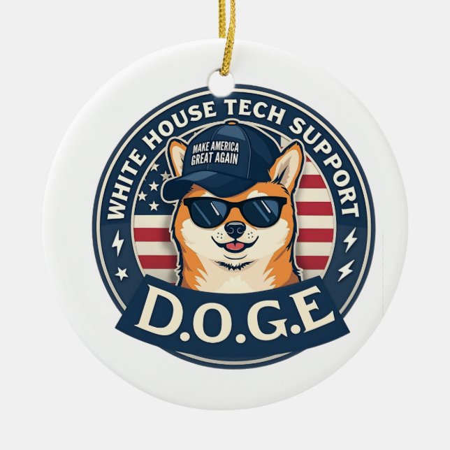 Technischer Support für das Weiße Haus Keramik Ornament (Vorne)