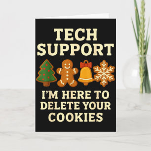 Technischer Support hier, um Cookies lustig Weihna Karte