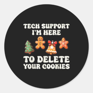 Technischer Support hier, um Cookies zu löschen Le Runder Aufkleber