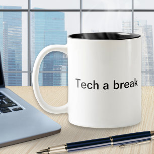 Technischer Support-Humor Lustiger Computer-Wortwi Zweifarbige Tasse