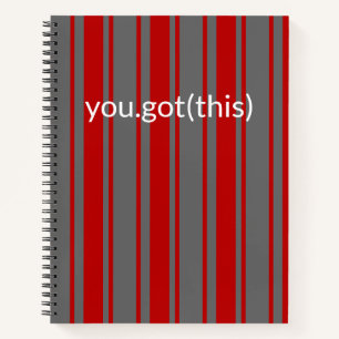 Technischer Support in Scarlet & Grau Notizbuch