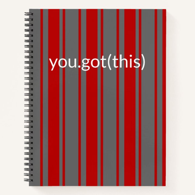 Technischer Support in Scarlet & Grau Notizbuch (Vorderseite)