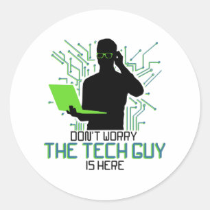 Technischer Support Sorgen Sie sich nicht um den t Runder Aufkleber