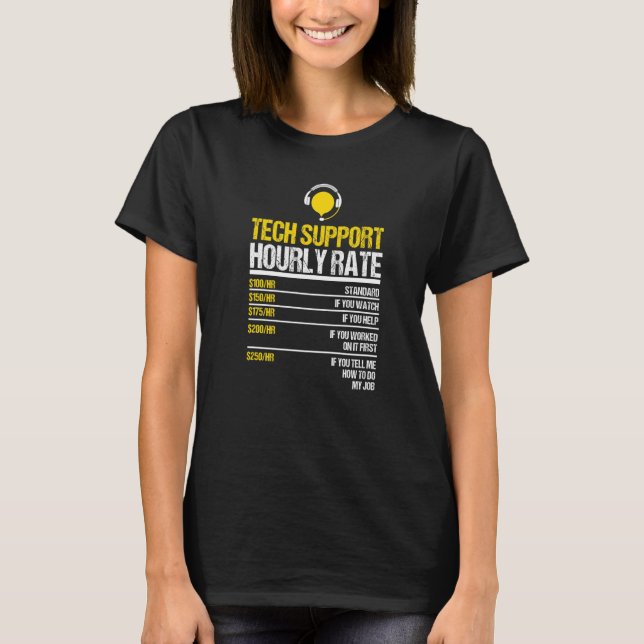 Technischer Support Stundensatz IT-Computergrieche T-Shirt (Vorderseite)