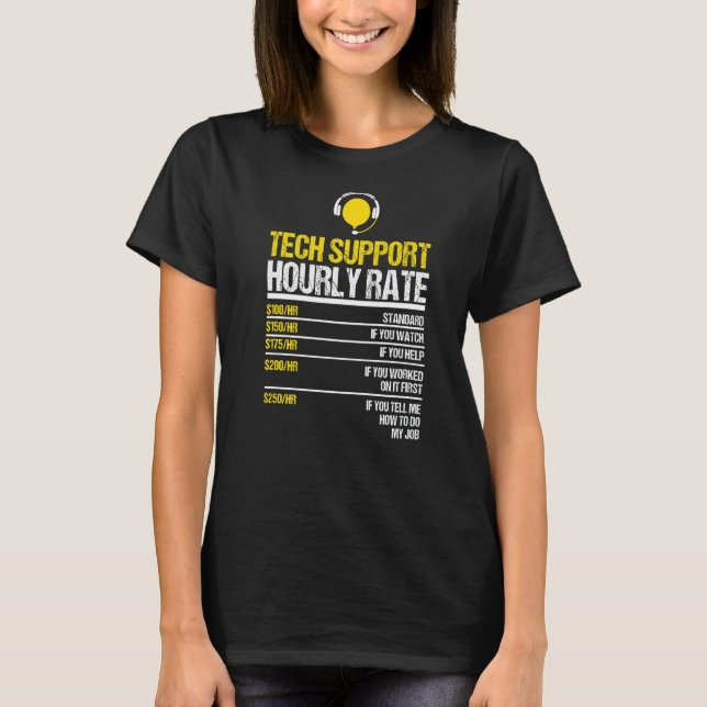Technischer Support Stundensatz IT-Computergrieche T-Shirt (Vorderseite)