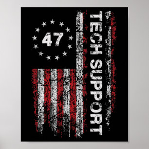 Technischer Support Us Flagge Weißen Haus Technisc Poster