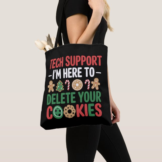 Technischer Support Weihnachtskekse Lustige Arbeit Tasche (Von Nahem)