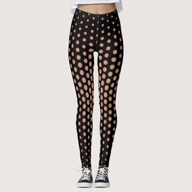 Technisches Dotter-Muster für antikes Messing Leggings (Vorderseite)