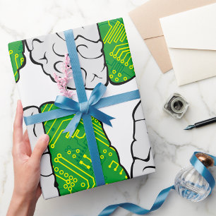 Technisches Gehirn Schaltungslogik Computer-Mother Geschenkpapier