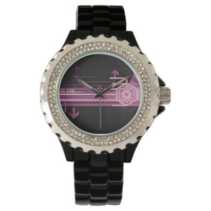 Technisches Halbtonmuster Armbanduhr