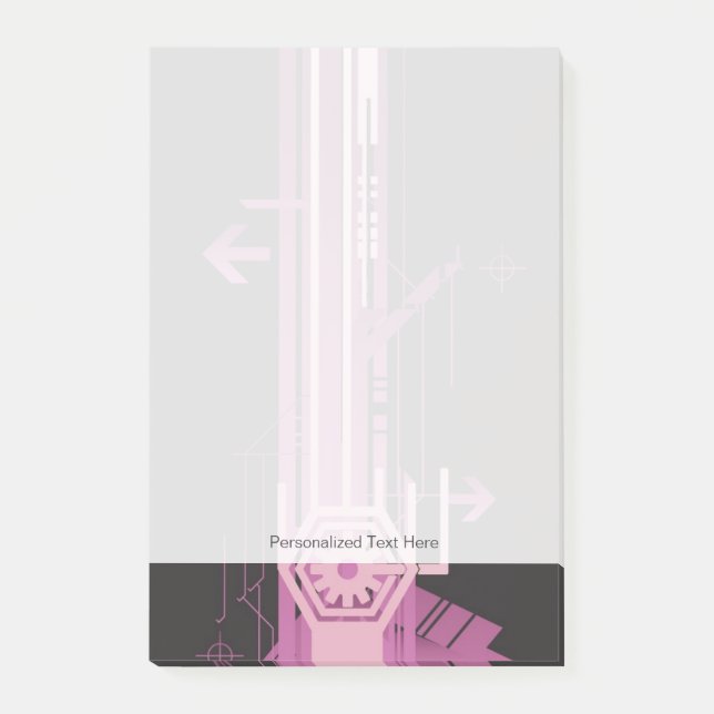 Technisches Halbtonmuster Post-it Klebezettel (Vorderseite)