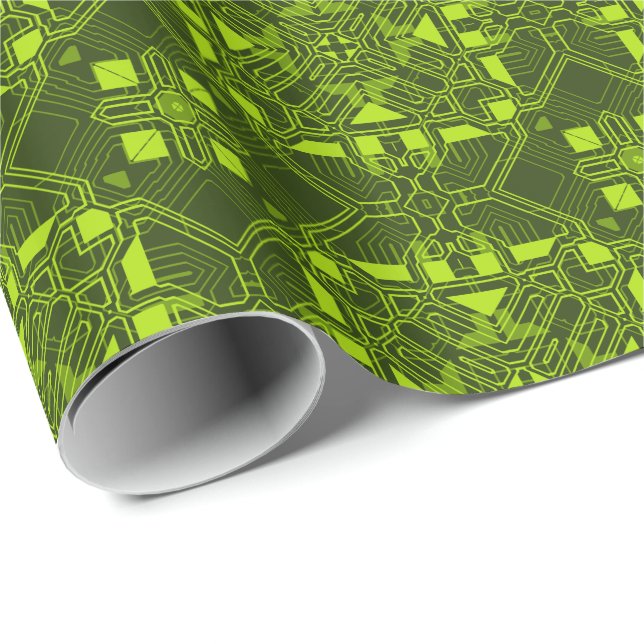 Techno-1-Wrapping-Papier Geschenkpapier (Rolleneckpunkt)