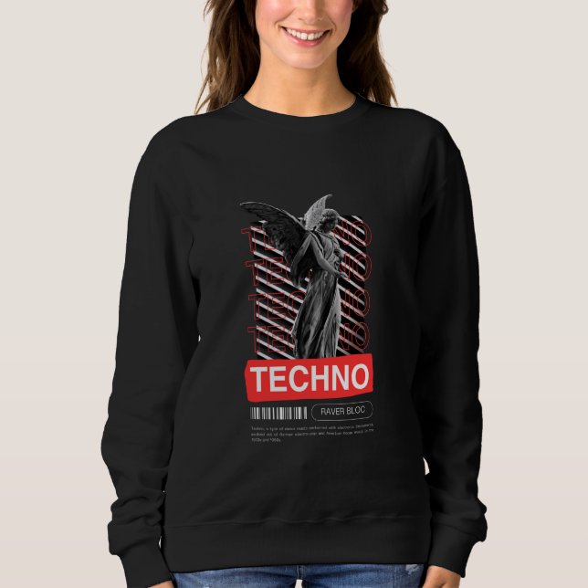 Techno Angel Rave Sweatshirt (Vorderseite)