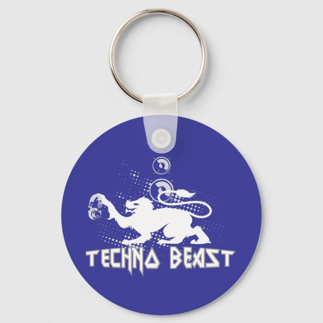 Techno Beast Schlüsselanhänger (Vorderseite)