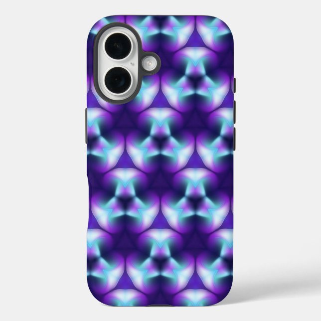 Techno Blue iPhone 16 Hülle (Rückseite)