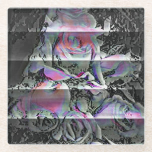 Techno-Blumenstrauß Glasuntersetzer