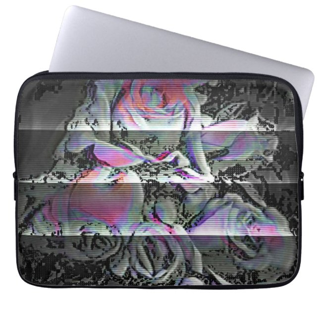 Techno-Blumenstrauß  Laptopschutzhülle (Vorderseite)