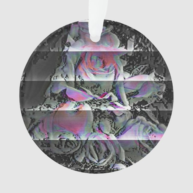 Techno-Blumenstrauß-Ornament Ornament (Vorderseite)
