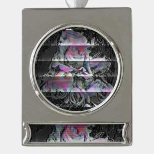 Techno Bouquet Banner-Ornament Silber