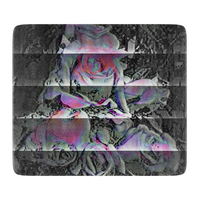 Techno Bouquet Schneidebrett (Vorderseite)