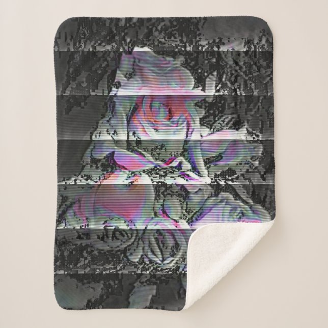 Techno Bouquet Sherpa Blanket Sherpadecke (Vorderseite)