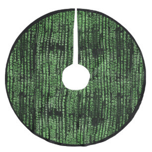 Techno-Computerprogrammierung Matrix-Daten Polyester Weihnachtsbaumdecke