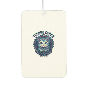 Techno Cyber Cat Lustiges Katzenliebhaber-Design - Autolufterfrischer